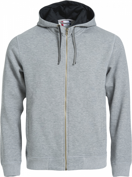 Clique - Classic Hoody Full Zip - Grey & negro