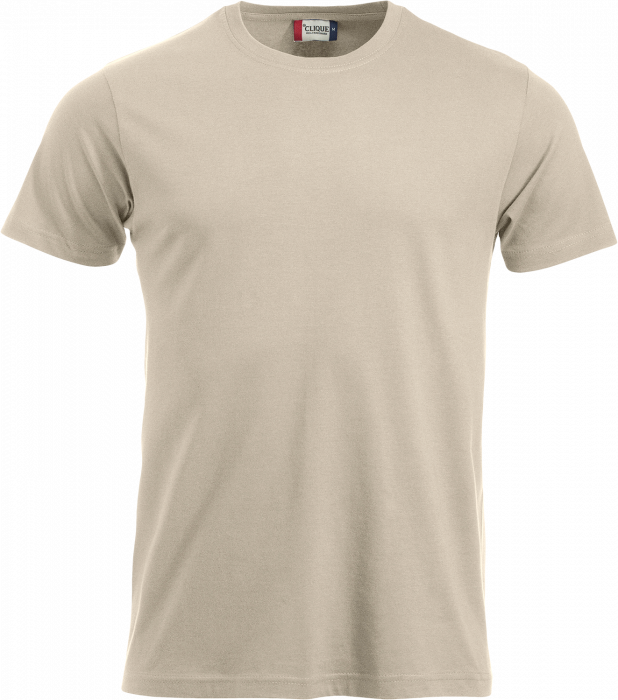 Clique - Klassisk Bomulds T-Shirt - Lys khaki