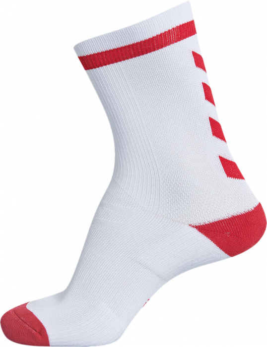 Hummel - Elite Indoor Sock Short - Vit & true red