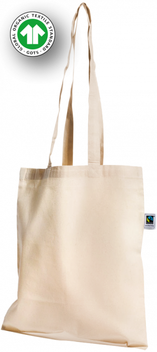 Clique - Fair Trade & Gots Tote With Long Straps - Natur farvet