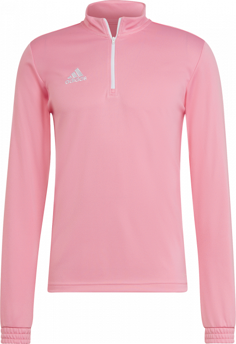 Adidas - Entrada 22 Træning Top With Half Zip - Semi Pink & blanco