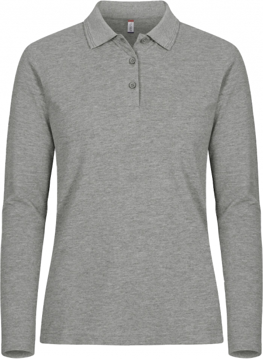 Clique - Manhattan Polo Longsleeve Women - Grey melange