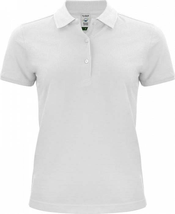 Clique - Classic Organic Polo For Women - Blanc