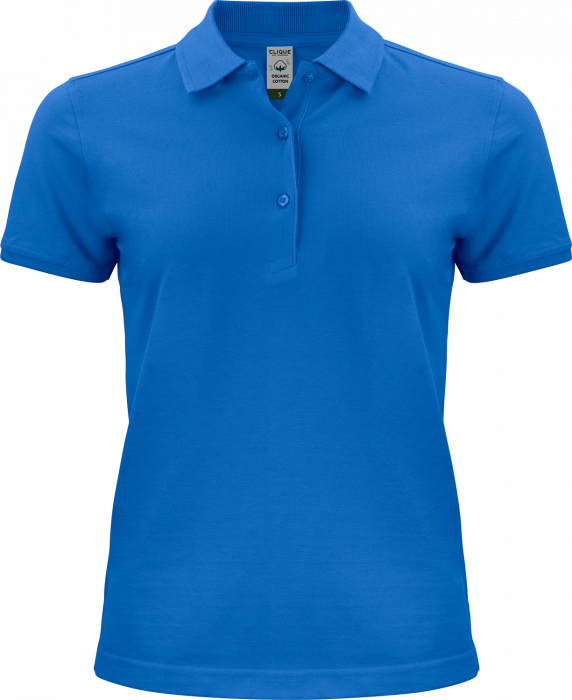 Clique - Classic Organic Polo For Women - Królewski błękit