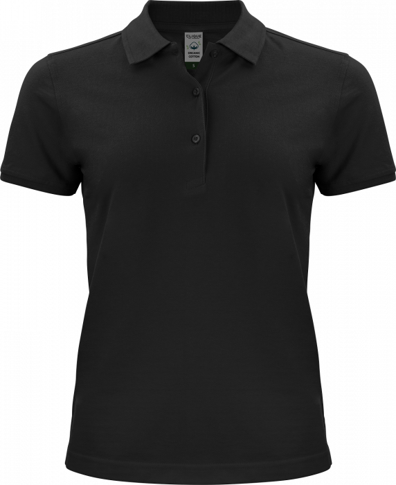 Clique - Classic Organic Polo For Women - Czarny