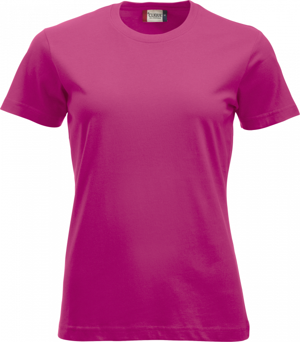 Clique - Klassisk Bomulds T-Shirt Dame - Lys Cerise