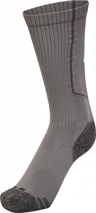 Hummel - Pro Training Socks High - Steel Grey & vit