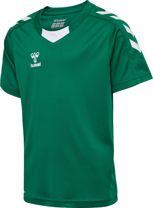 Hummel - Core Xk Poly Jersey Jr - Evergreen & white