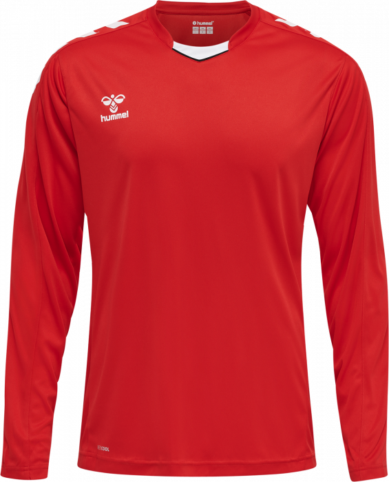 Hummel - Core Xk Poly Jersey Long - True Red & weiß