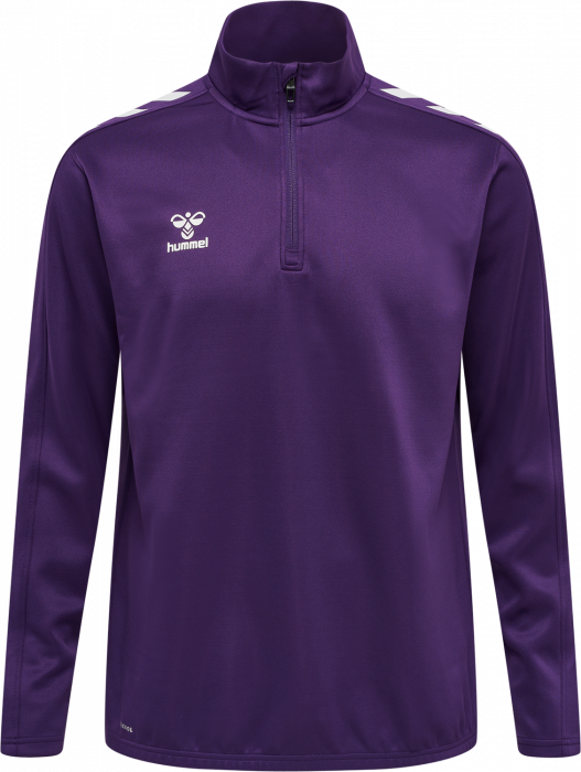 Hummel - Core Xk Half Zip Sweater - Purple Reign & bianco