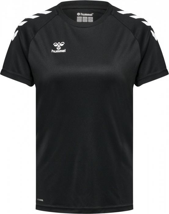 Hummel - Core Xk Poly T-Shirt Women - Czarny & biały