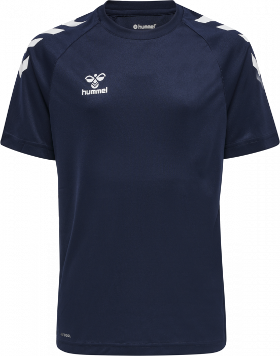 Hummel - Core Xk Poly T-Shirt Jr - Marine & hvid