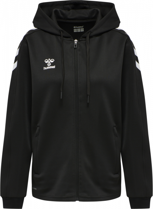 Hummel - Core Xk Poly Hoodie With Zipper Women - Svart & vit