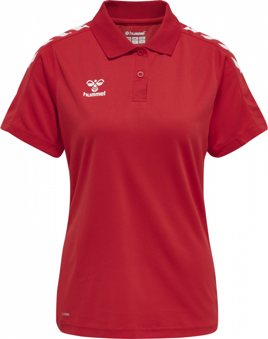 Hummel - Core Xk Polo Women - True Red & blanc