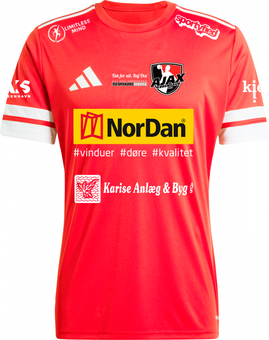 Adidas - Ajax 1. Women Away Kit 25/26 - T Power Red & bianco