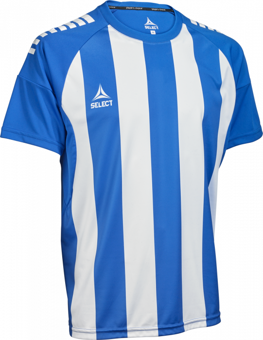 Select - Spain V25 Player Shirt S/s Striped - Branco & azul