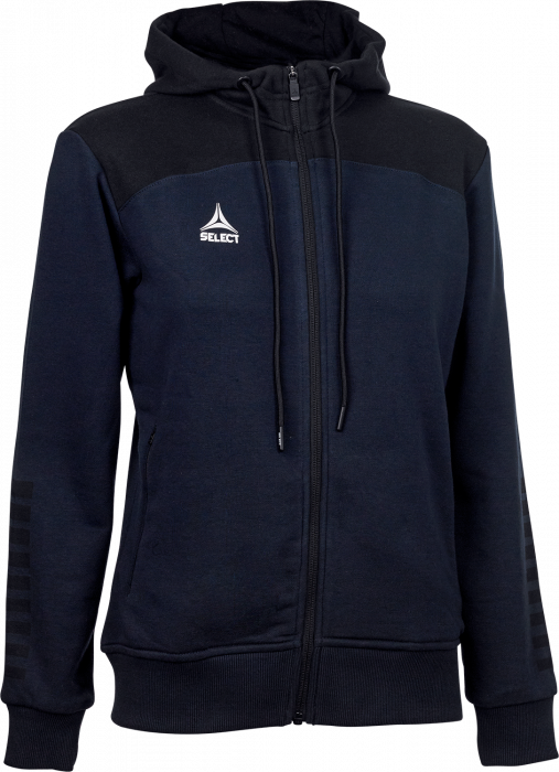 Select - Oxford Zip Hoodie Women - Navy blue & black